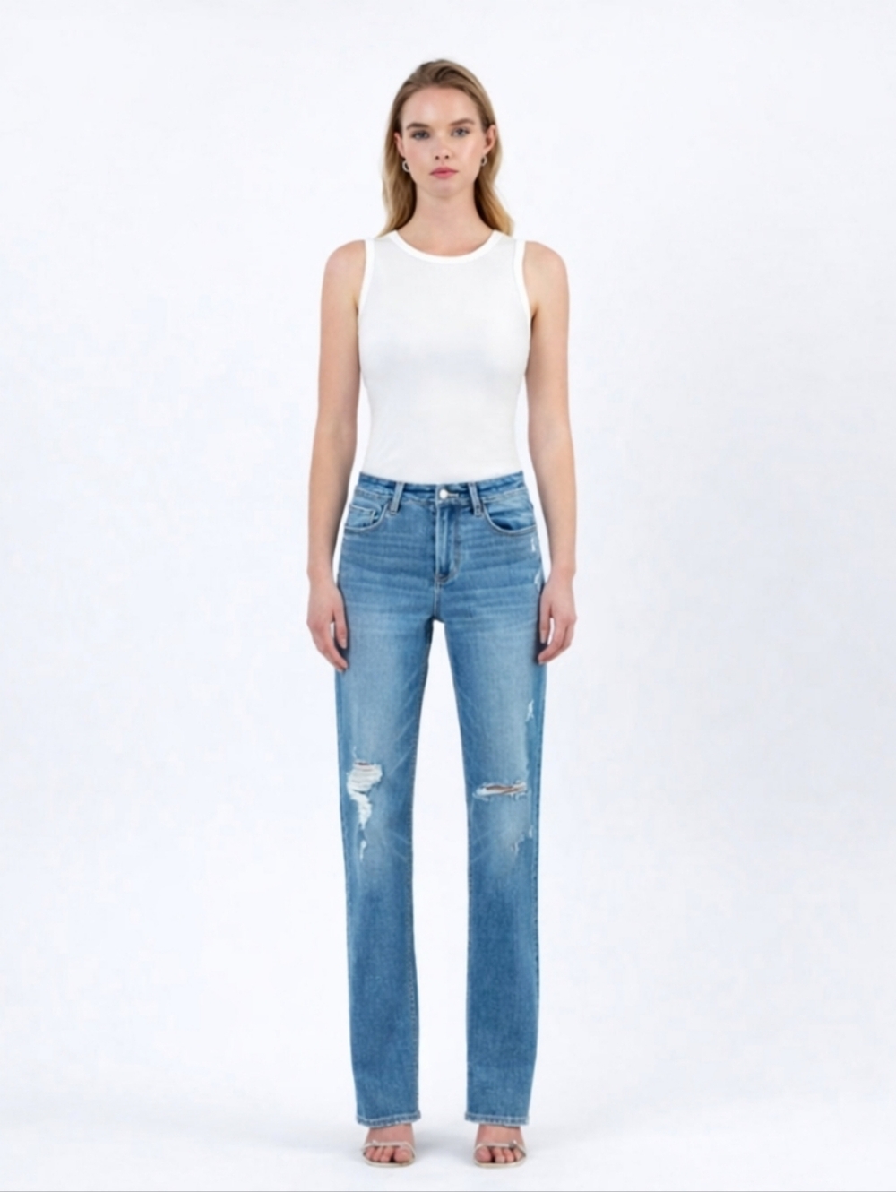 Vervet 30 Well Bred - High Rise Full Length Straight Stretch Jean 30 Tall Long